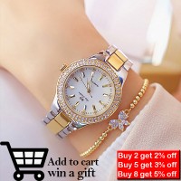 2021 Ladies Wrist Watches Dress Gold Watch Women Crystal Diamond Watches Stainless Steel Silver Clock Women Montre Femme 2022