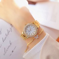2021 Ladies Wrist Watches Dress Gold Watch Women Crystal Diamond Watches Stainless Steel Silver Clock Women Montre Femme 2022