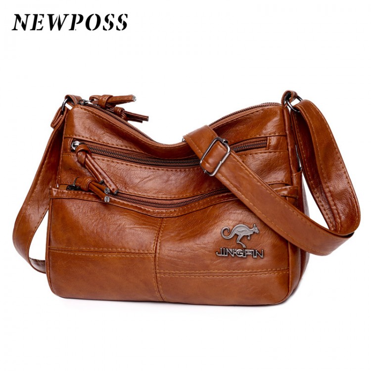 Newposs Trend Ladies Shoulder Bags For Women 2021 New Luxury Handbags Large Capacity Leather Woman CrossBody Bag