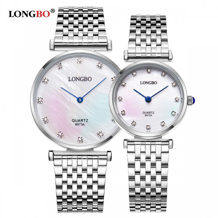 Fashion Longbo Luxurybrandclassic Couples Watches Business Style Lovers Men Women Clock Quartz Charms Analog Wristwatches 8973a
