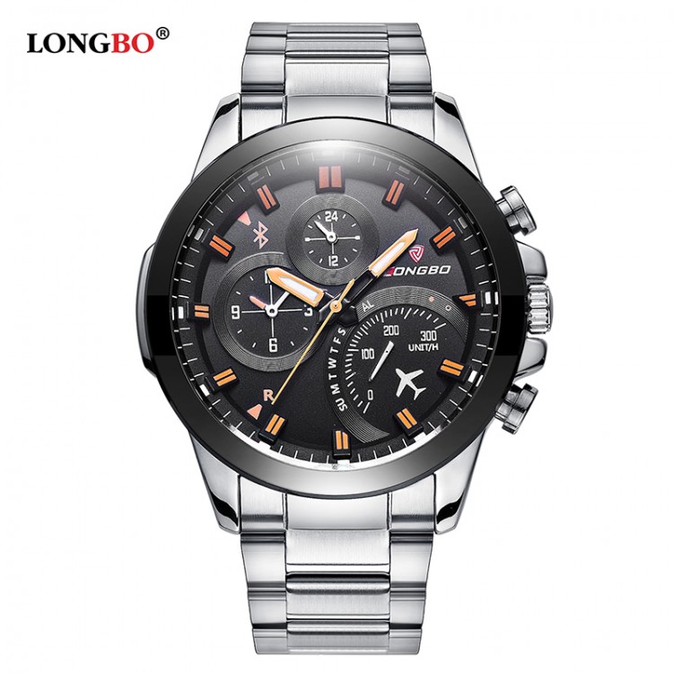 Longbo Military Army Reloj Men Stainless Steel Band Outdoor Sports Quartz Watches Dial Clock Dynamic Watch Relogio Masculino
