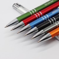 China professional manufacture luxury metallic promotional ball pen colorful metal ballpoint custom pen with logo pen