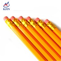Cheap Sharpened Eraser Top NO.2 Yellow Pencil with Company Logo Hexagonal #2 Wooden HB Pencil in Bulk | DEIL-CHINA
