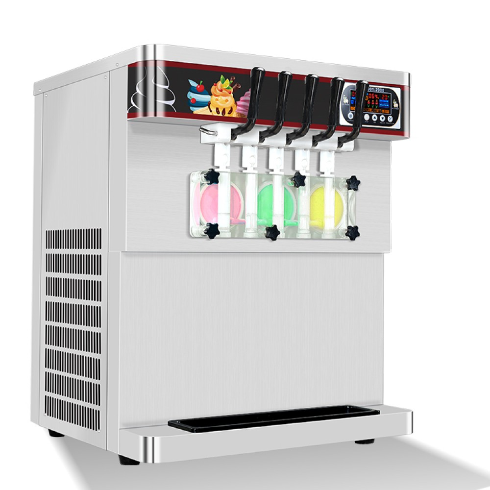 Five flavour softy serve ice cream machine/Soft ice cream making machine/Yogurt ice cream machine | DEIL-CHINA