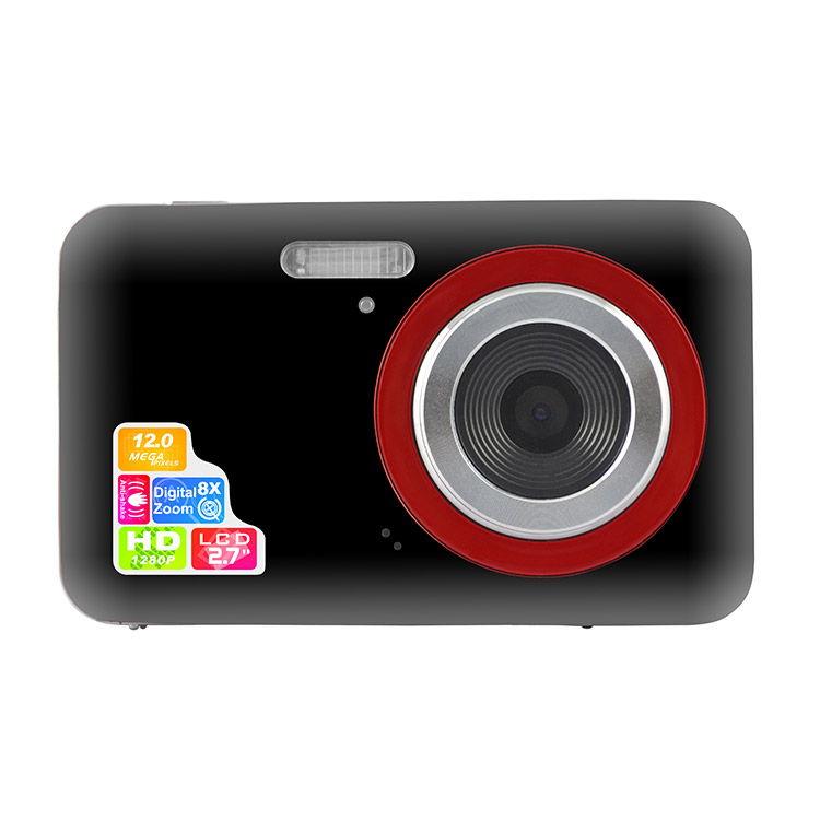 Profissional 12MP 8X Digital Zoom Support 8GB SD Card Digital Video Camera with 2.7inch Display