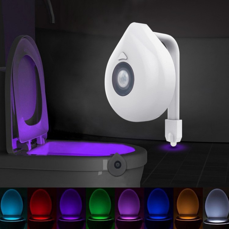 2021 Hot Sell Led Toilet Light 8 Color Motion Sensor Light Leds Sensor Night Lights WC Bathroom Lamp