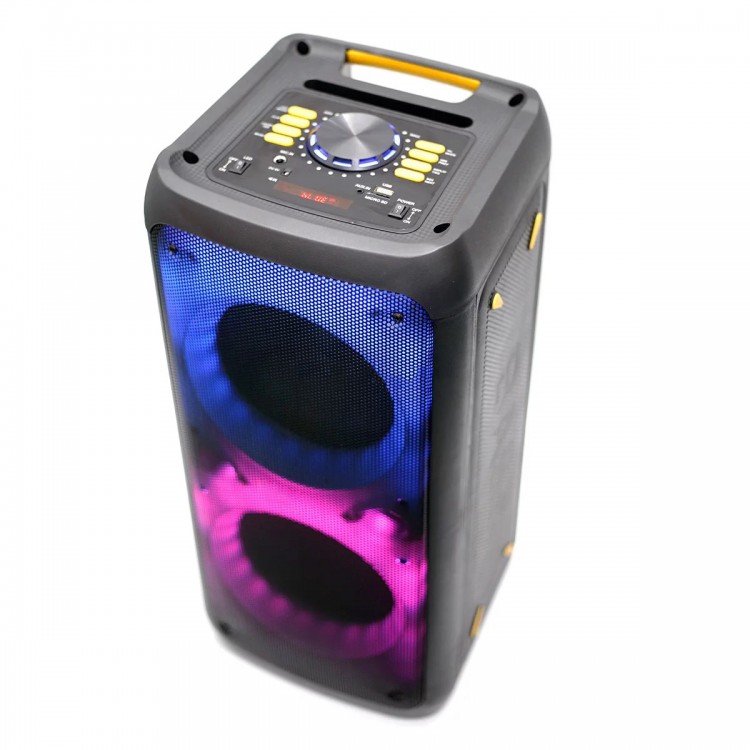 2022 new high quality karaoke boombox 40W MIC/BT/AUX/USB portable led light bluetooths speaker