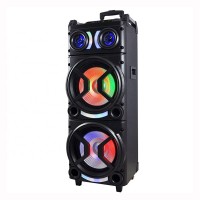 Double 12 inch portable party bluetooth speaker trolly
