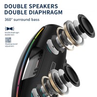 Dropshipping 20W Karaoke speaker HIFI EQ bluetooth Speaker 3000mah powerful bass microphone jack RGB flash light TWS function