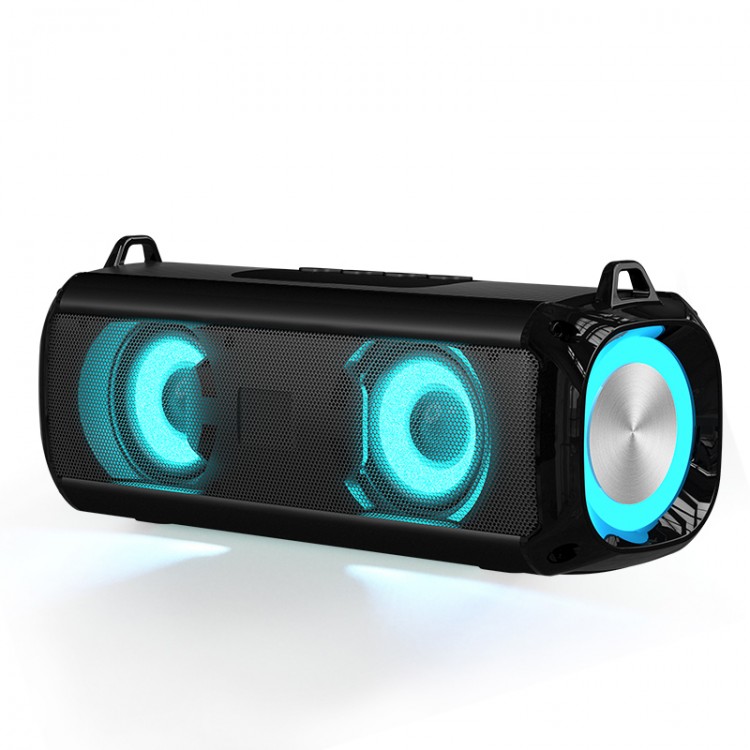 LED Light Portable Bluetooth Speaker RGB Lighting Outdoor Sports Wireless Speakers With Microphone