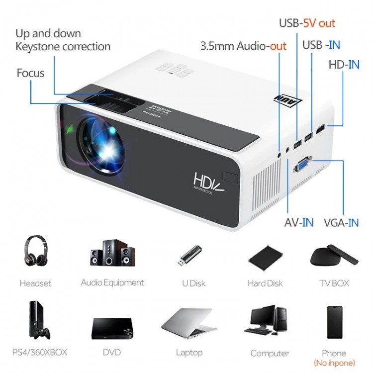 Aliexpress Top Sales Portable Projector W13 Pro Led Mini Android Pocket