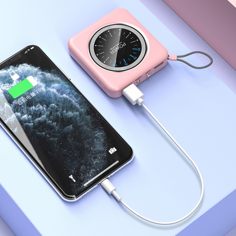 30000mAh Mini Power Bank Fast Charger LCD Type C Dual USB PoverBank External Battery Charger For Xiaomi Mi IPhone 13