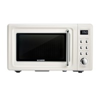 Glass Turntable Retro Countertop Power Level Microwave With LED Display Kitchen Electric Microwave Oven