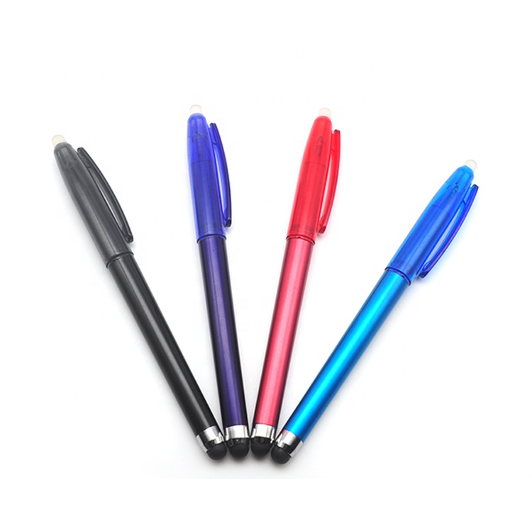 can print logo simple words or heat transfer multi function eraser stylus pen