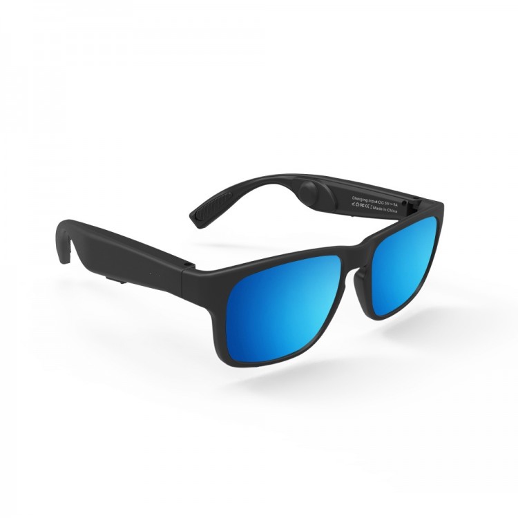New Bone Conduction Stereo Recording Camera Glasses Headset Music Earphone Sunglasses